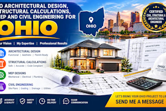 do architectural design, structural calculations, and civil engineering for ohio