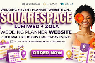 squarespace lumiwed zola day month of cultural religious wedding planner website