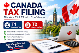canadian t1 personal and t2 corporate tax returns