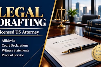 prepare supporting declarations for motions and court filings