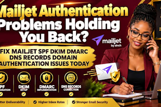 fix mailjet spf dkim dmarc dns records domain authentication  issues today