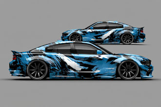 vehicle wrap, car wrap design