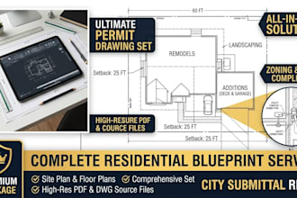 create residential site plan, plot plan and permit drawings