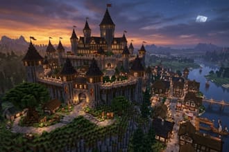 build custom minecraft map, castle, spawn, hub and survival base