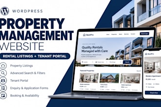 build wordpress property management website and rental listing and tenant portal
