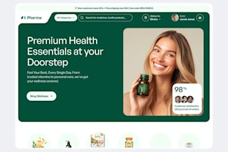 design medical website, pharmacy website dental website