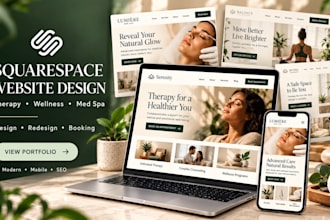 design squarespace theraphy website wellness med spa website squarespace booking