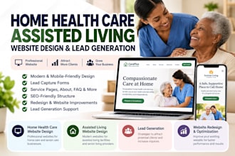 design home health care, assisted living website and group home lead generation