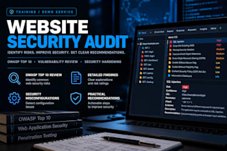 audit your website security and review owasp top 10 vulnerabilities