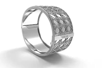 create custom 3d bracelet and bangle cad design for jewelry