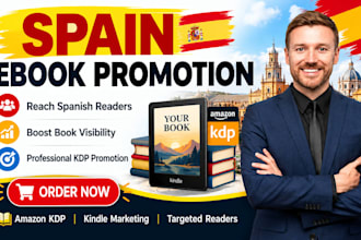 do spain ebook promotion, kindle books, spain amazon kdp marketing expert