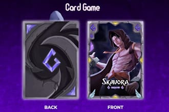 do digital card game template design trading card artwork game mechanics tcg rpg