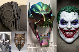 3d mask print and paint wearable helmet cosplay mask halloween mask hand paint