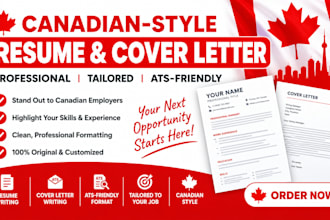 write a canadian style resume and tailored cover letter