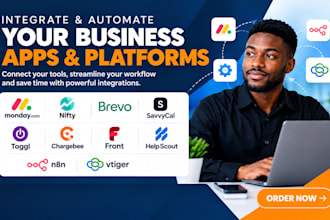 integrate monday nifty brevo savvycal toggl chargebee front helpscout n8n vtiger