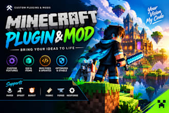 develop custom modpack minecraft plugin mod server modpack paper fabric neoforge