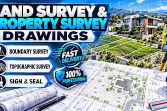 do land survey, property survey, sign and seal survey drawings