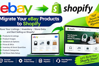 migrate ebay products, listings and inventory to shopify