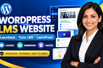 build wordpress lms website wordpress lms elearning website with learndash