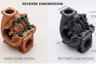 reverse engineering from scan data, stl mesh to step 3d cad model