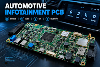 design automotive infotainment pcb, car multimedia can bus and android head unit