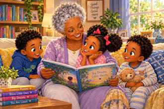 illustrate african american children semi realistic picture book kdp publishing