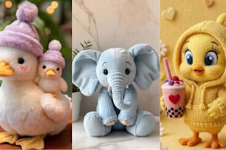 custom handcrafted animal personalized animal plush toy, handmade plushie