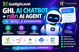integrate gohighlevel ai chatbot, n8n ai agent and retell ai,claude ai agent