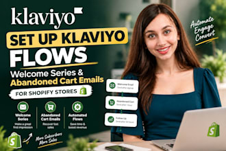 set up klaviyo flows, welcome series and abandoned cart emails