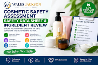 do cosmetic safety assessment, safety data sheet and ingredient review