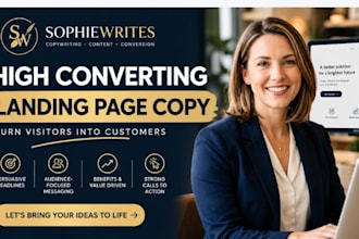write high converting landing page copy, sales copy landing page copywriter