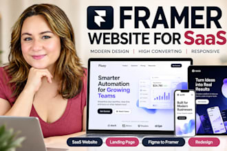 design framer website for saas ai startup and high converting landing page