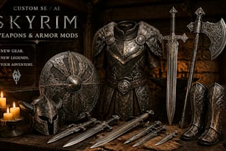 create custom skyrim se ae weapon and armor mods