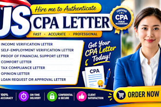 certify CPA letter for bank statements, loan application, income verification
