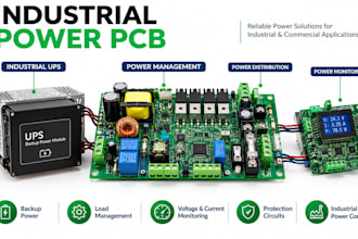 design industrial ups power management, distribution and monitoring pcb