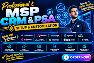 build and customize your managed service provider CRM via connectwise halopsa