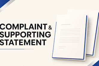 write a professional complaint and a detailed supporting statement