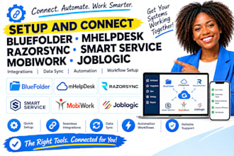 setup and connect bluefolder mhelpdesk razorsync smart service mobiwork joblogic