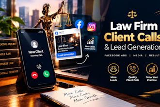 law firm attorney legal services client calls media lead generation facebook ads