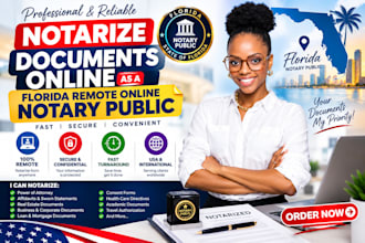 notarize documents online as  US remote online notary public