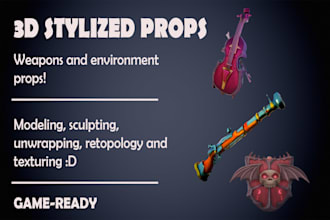 create stylized 3d game props and assets for your game