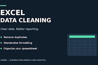 clean and format your excel data and remove duplicates