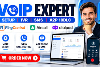setup ringcentral voip aircall dialpad IVR a2p 10dlc SMS compliance registration