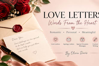 write a heartfelt love letter or apology letter