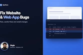 fix bugs and make small changes to your website or web app