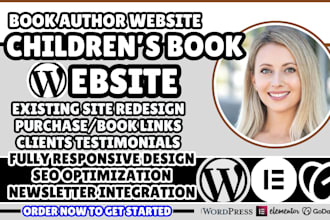 childrens book author website, childrens author website, book author website