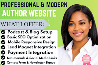 design author website author book website ebook website author landing page