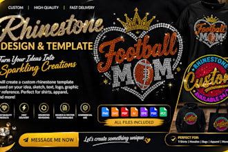 create rhinestone design and template for you