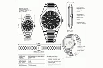 create 3d watch models, technical drawings and animation 3d wristwatch rendering