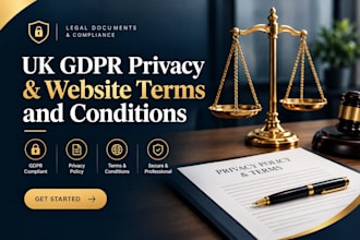 draft UK gdpr privacy and website terms and conditions